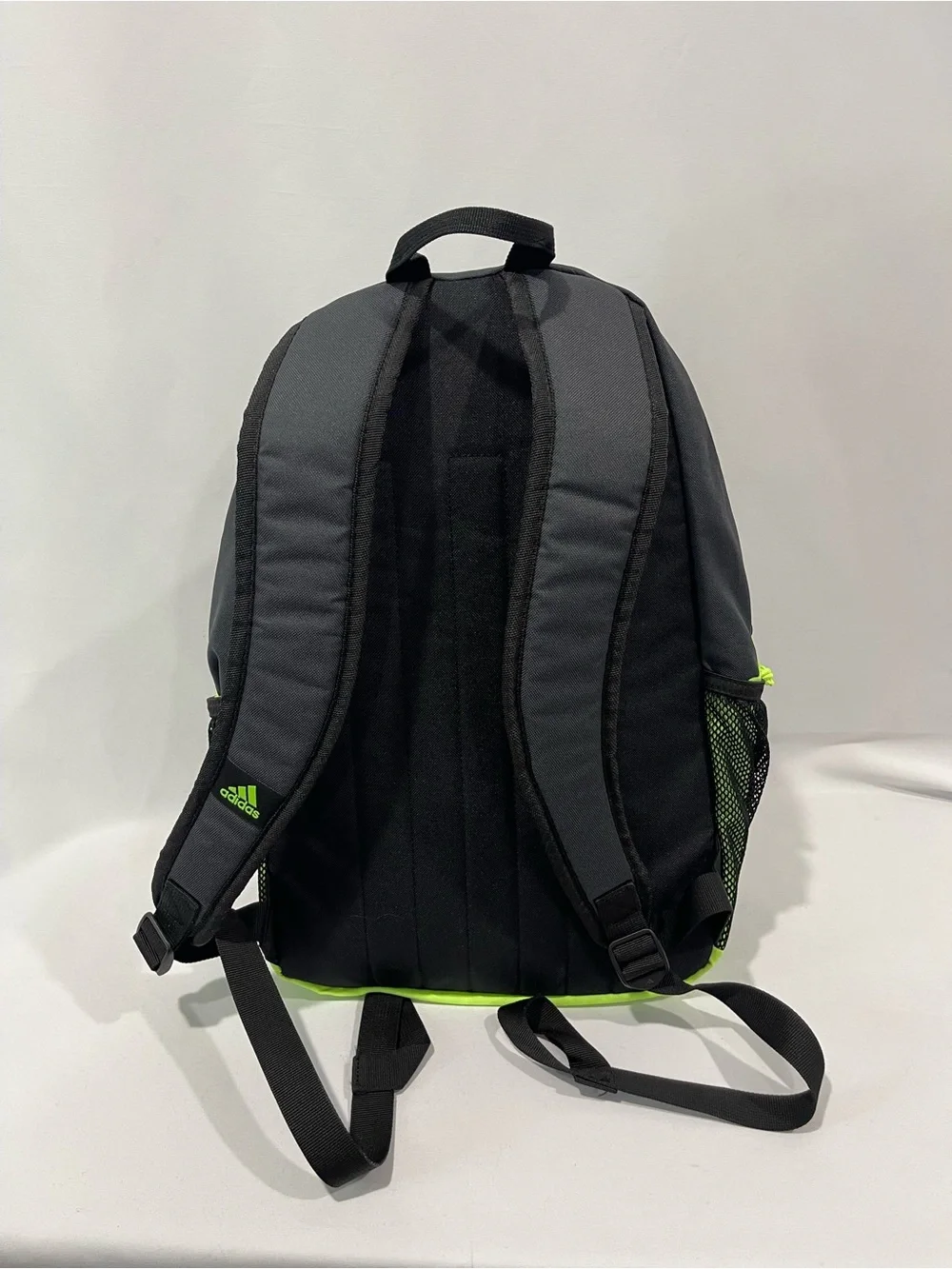 Adidas Black and Neon Green Sport Backpack